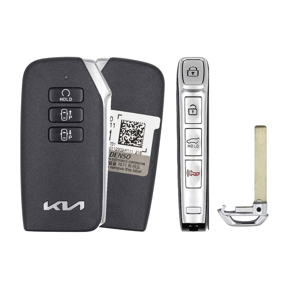 2022-2024 Kia EV6 7-Button Smart Key PN: 95440-CV011 CQOFD01340 - front, back, side buttons and emergency key