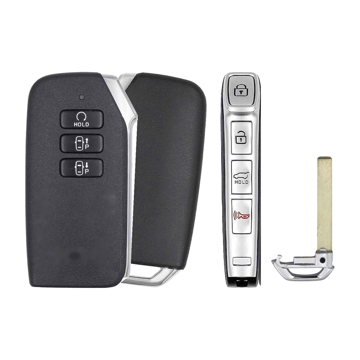 2022-2024 Kia EV6 7-Button Smart Key PN: 95440-CV011 CQOFD01340 - front, back, side buttons and emergency key
