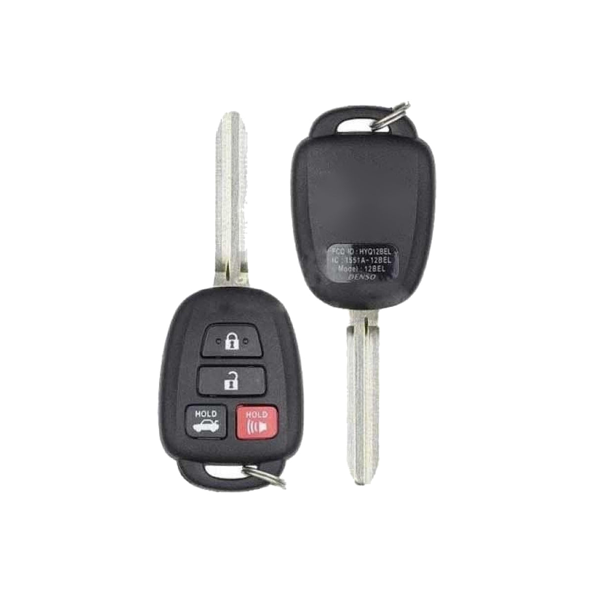 2014-2019 Toyota Camry Corolla 4-Button Remote Head Key PN: 89070-06421 HYQ12BDM HYQ12BEL H Chip - Recase, no-logo shell