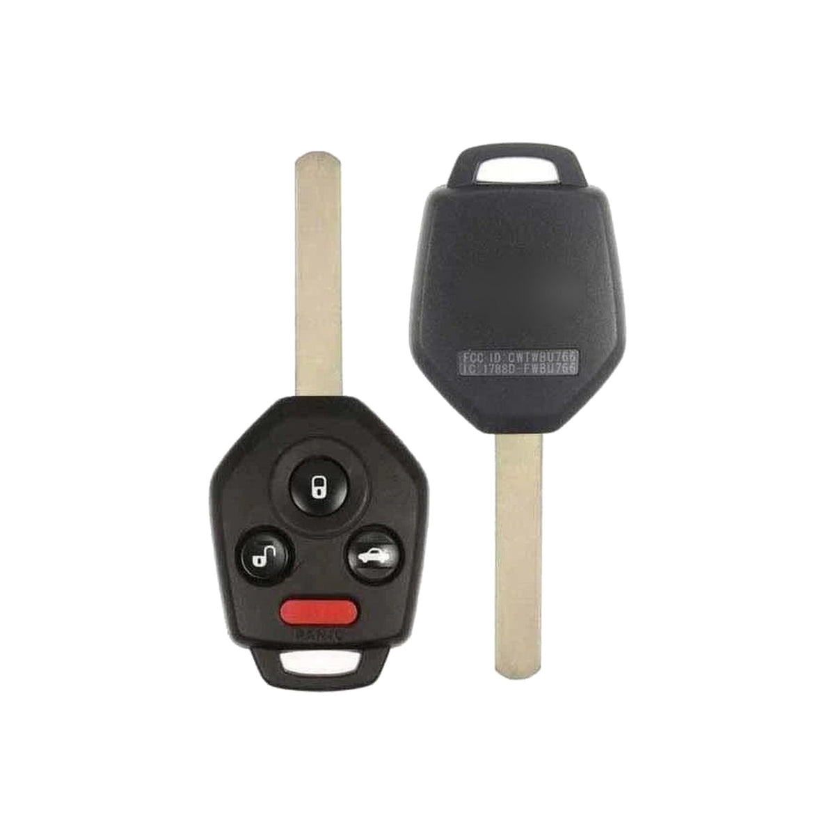 2010-2014 Subaru Legacy Outback 4-Button Remote Head Key PN: 57497-AJ00A CWTWBU766 434 MHz - Recase, no-logo shell