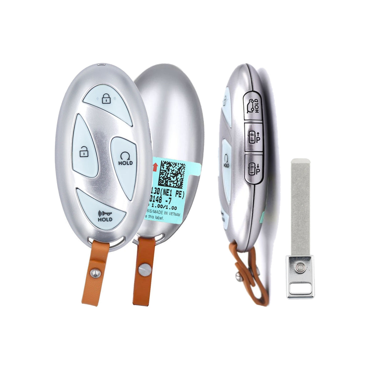 2024-2026 Hyundai Ioniq 5 7-Button Smart Key PN: 95440-GI130 TQ8-FOB-4FA2U44 - front, back, side buttons and emergency key