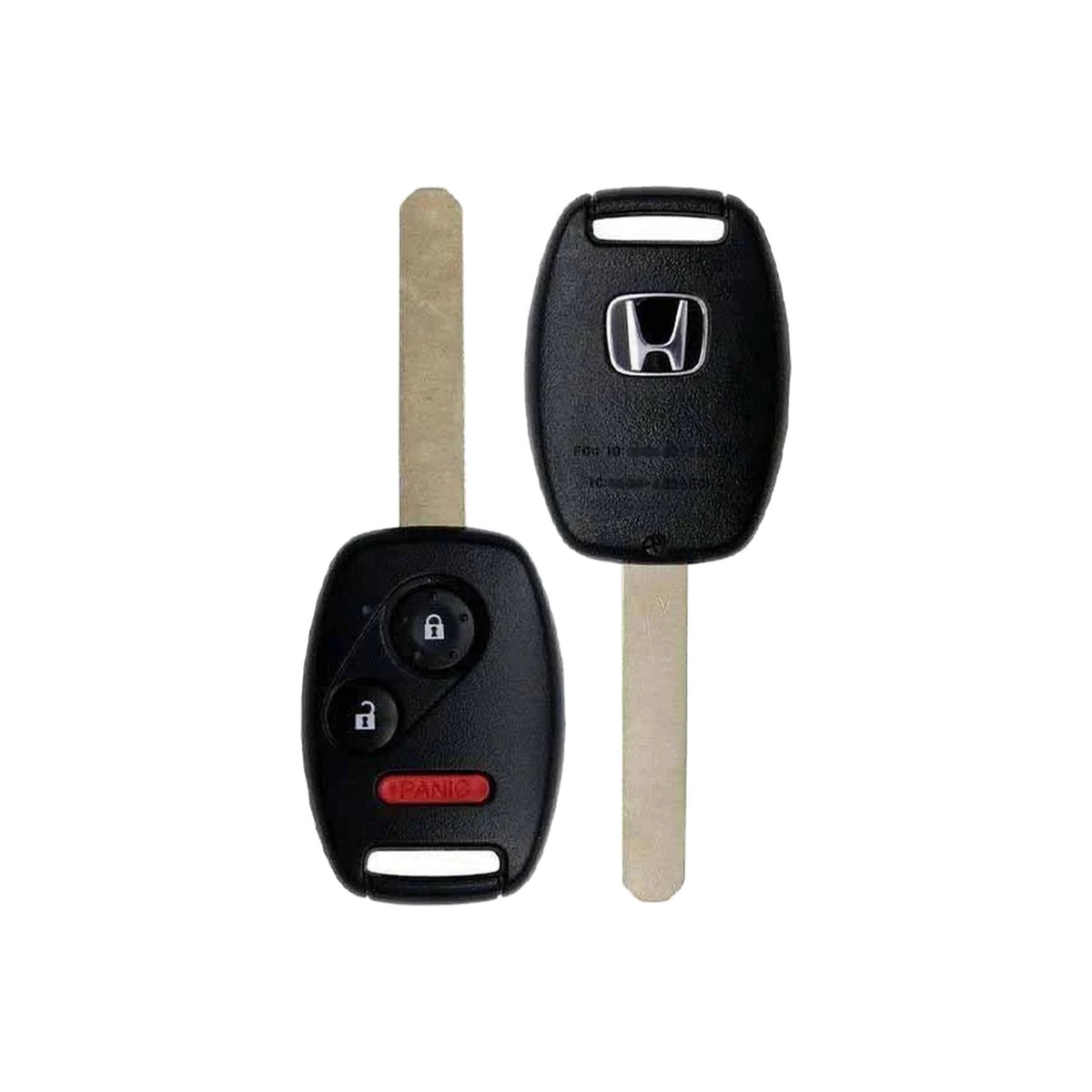 2007-2015 Honda Accord Crosstour FIT CR-V CR-Z HR-V 3-Button Remote Head Key MLBHLIK-1T - front and back