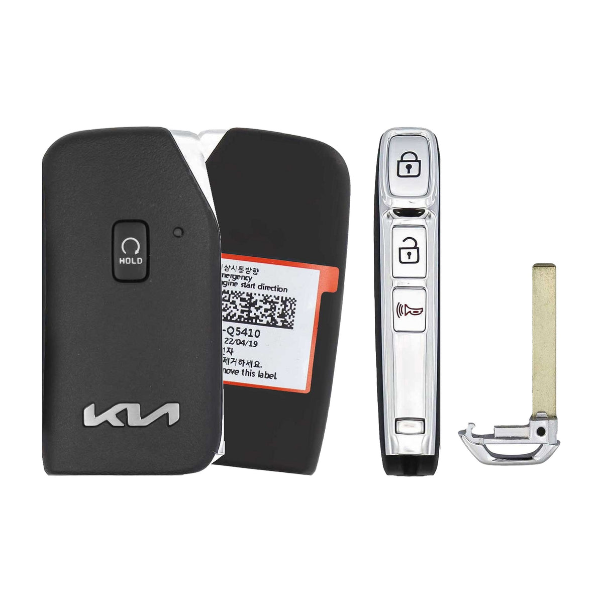 2019-2023 Kia Seltos 4-Button Smart Key PN: 95440-Q5410 NYOSYEC5FOB1907 - front, back, side buttons and emergency key
