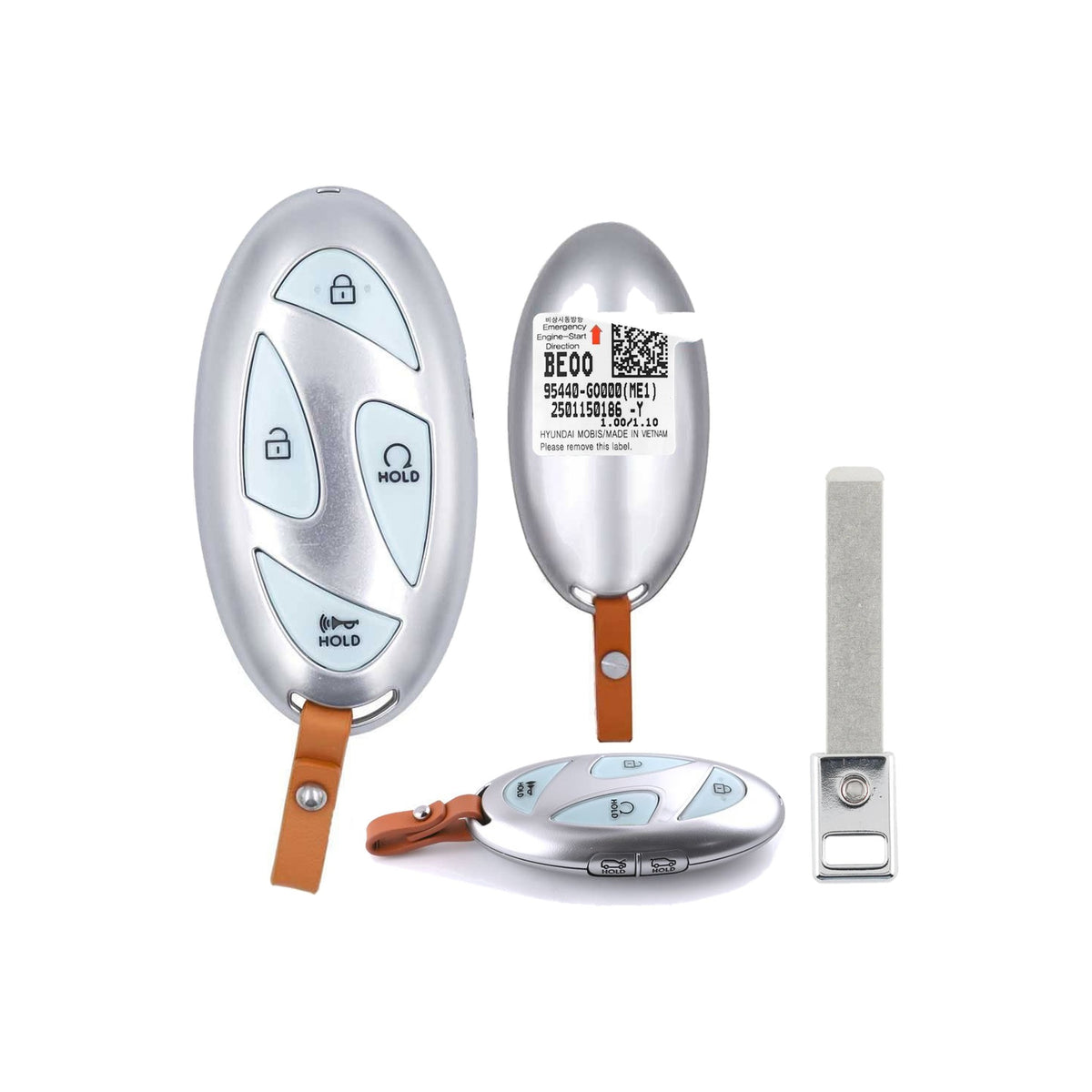 2025-2026 Hyundai IONIQ 9 6 Button Smart Key TQ8-FOB-4FA2U44 PN: 95440-GO010 - both button edges, back and emergency key