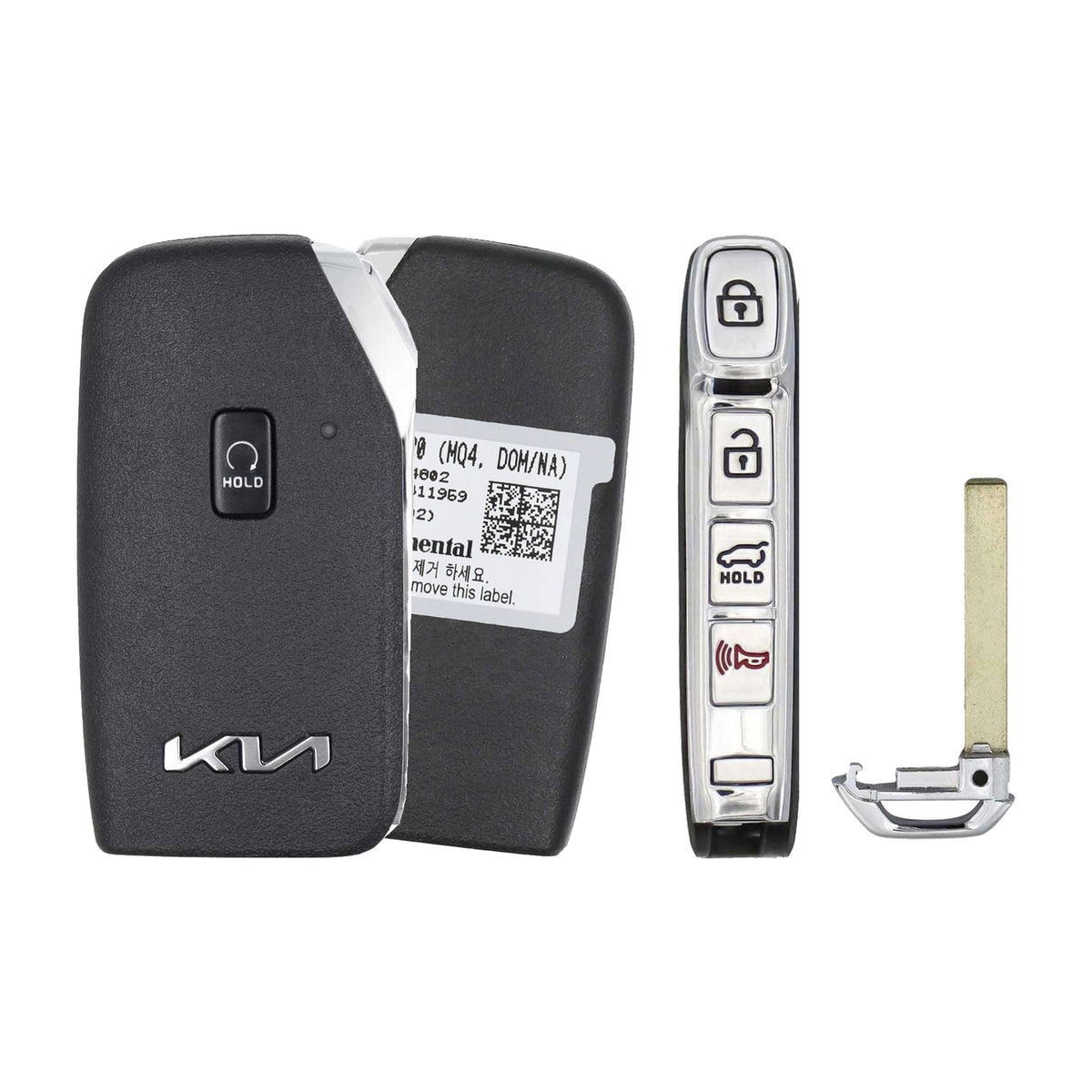 2020-2024 Kia Sorento 5-Button Smart Key PN: 95440-P2020 SY5MQ4FGE05 - front, back, side buttons and emergency key