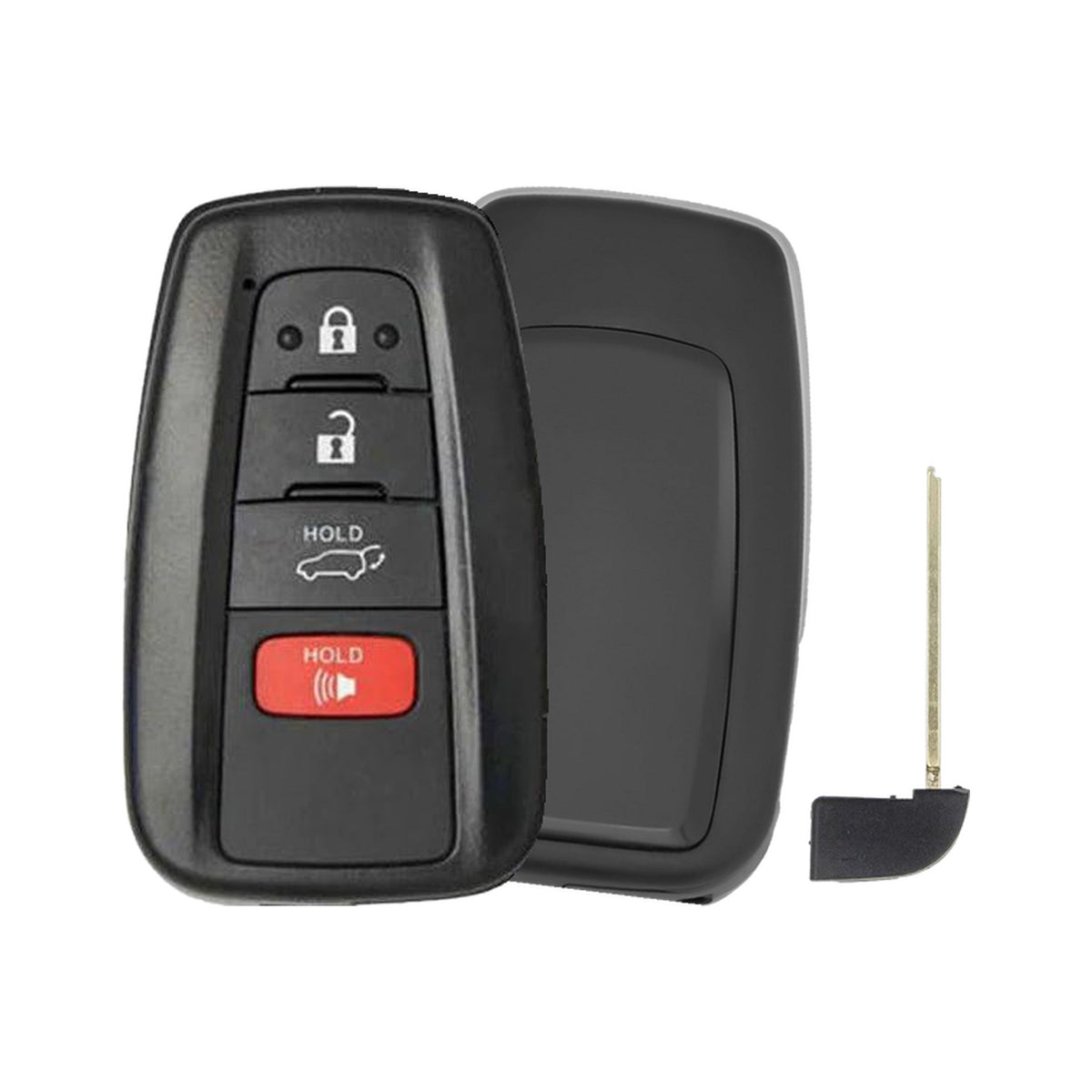 2020-2023 Toyota Highlander 4-Button Smart Key PN: 8990H-0E370 8990H-0E020 0351 HYQ14FBC HYQ14FLA Locked - Recase, no-logo shell with emergency key