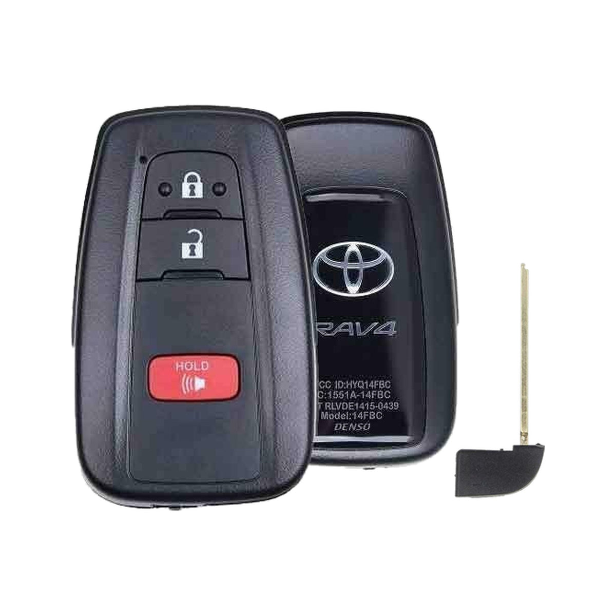 2019-2025 Toyota RAV4 3-Button Smart Key PN: 8990H-0R010 HYQ14FBC HYQ14FLA - 0351 315 MHz Locked - front, back and emergency key