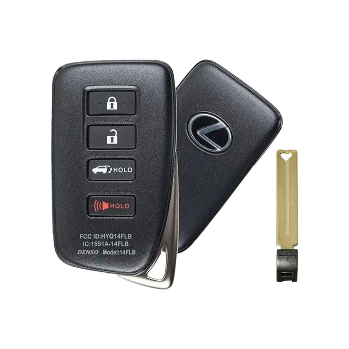 2021-2022 Lexus RX350 RX450H 4-Button Smart Key PN: 8990H-0E290 HYQ14FLB Locked - front, back and emergency key
