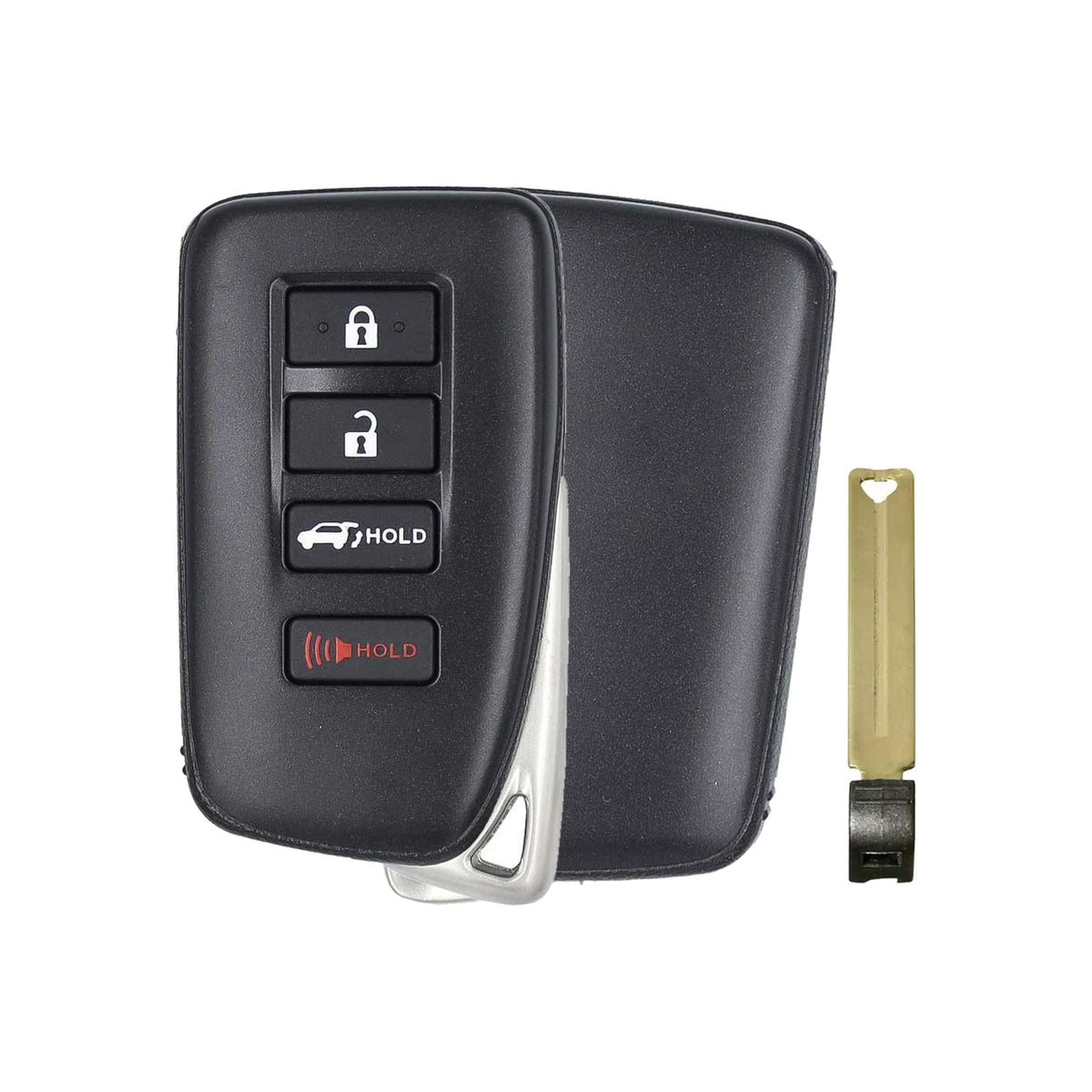 2021-2022 Lexus RX350 RX450H 4-Button Smart Key PN: 8990H-0E290 HYQ14FLB Locked - Recase, no-logo shell with emergency key
