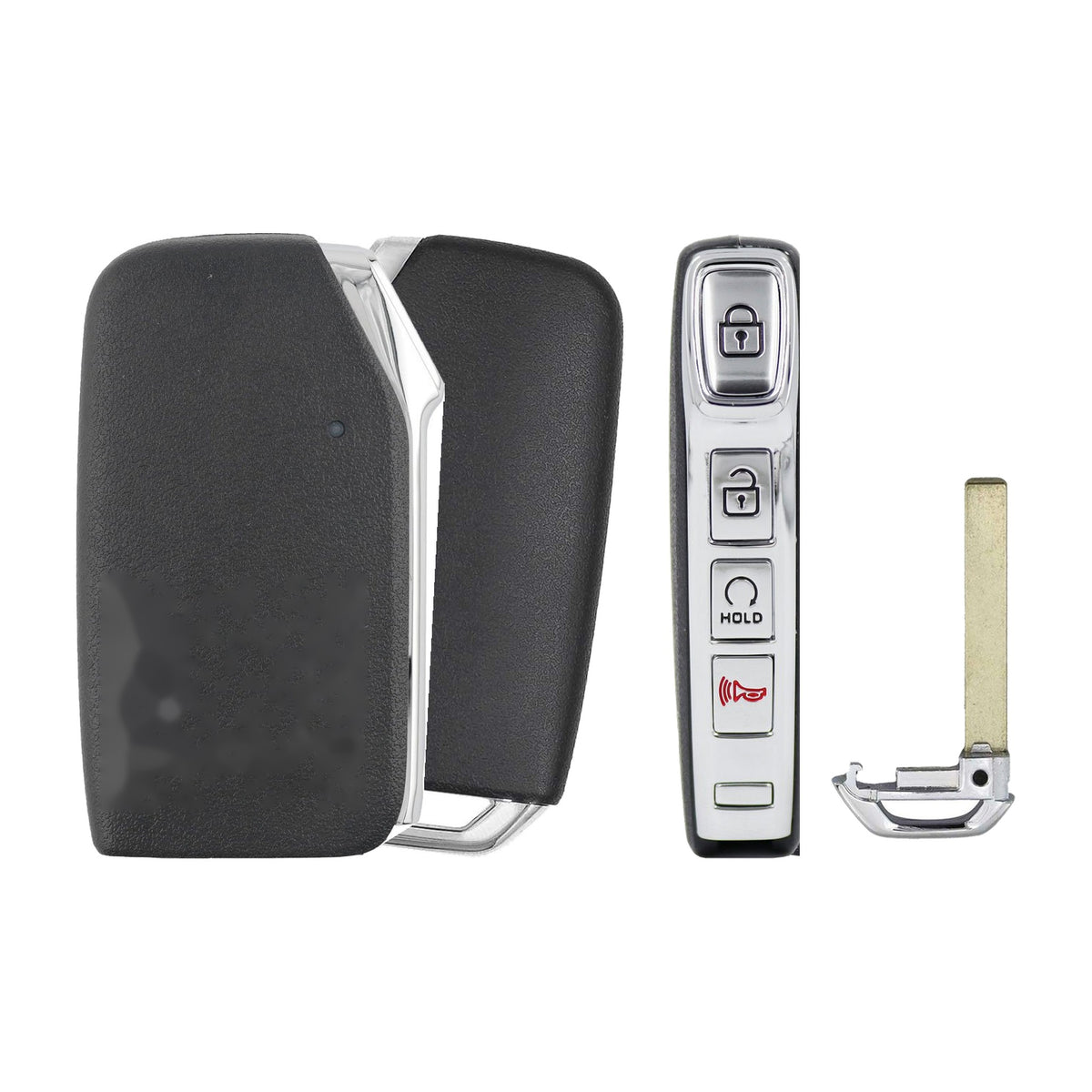 2022-2024 Kia EV6 Smart Key 4-Button Remote Start PN: 95440-CV021 CQOFN01050 - front, back, side buttons and emergency key