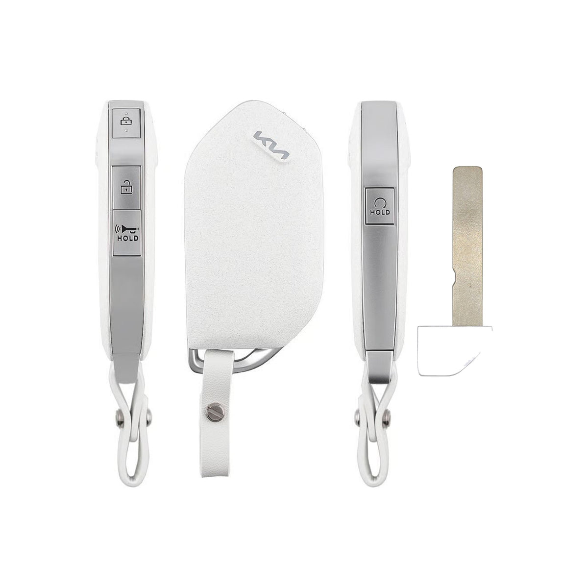 2025-2026 Kia EV6 4-Button Smart Key PN: 95440-CV560 TQ8-FOB-4F81M44 - front, back, side buttons and emergency key