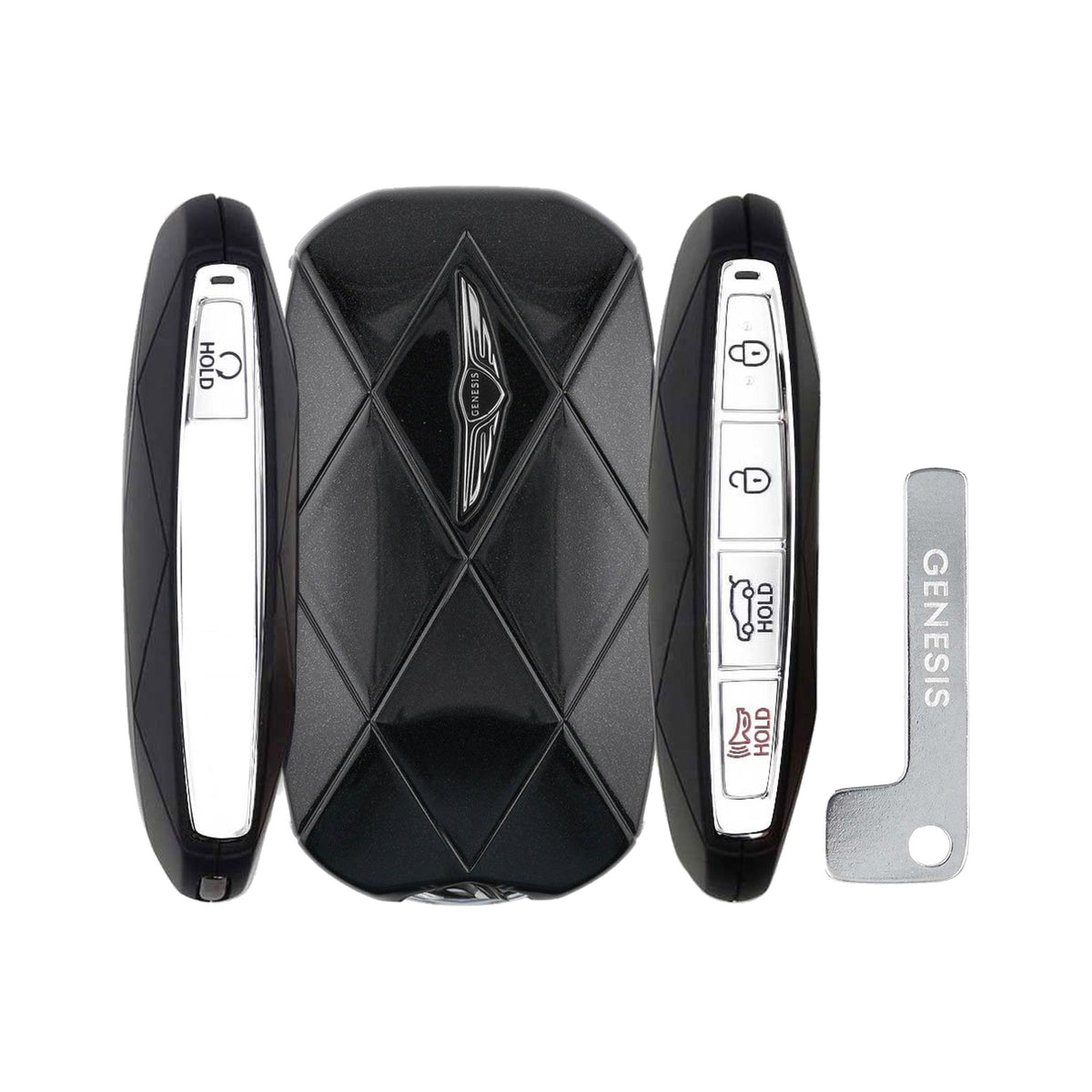 2024-2026 Genesis GV80 5-Button Smart Key PN: 95440-T6BA0 TQ8-FOB-4F75U44 - both button edges, back and emergency key