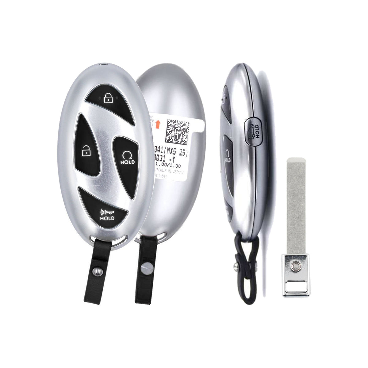 2023-2027 Hyundai Santa Fe 5-Button Smart Key PN: 95440-P6041 TQ8-FOB-4F61M43 - front, back, side buttons and emergency key