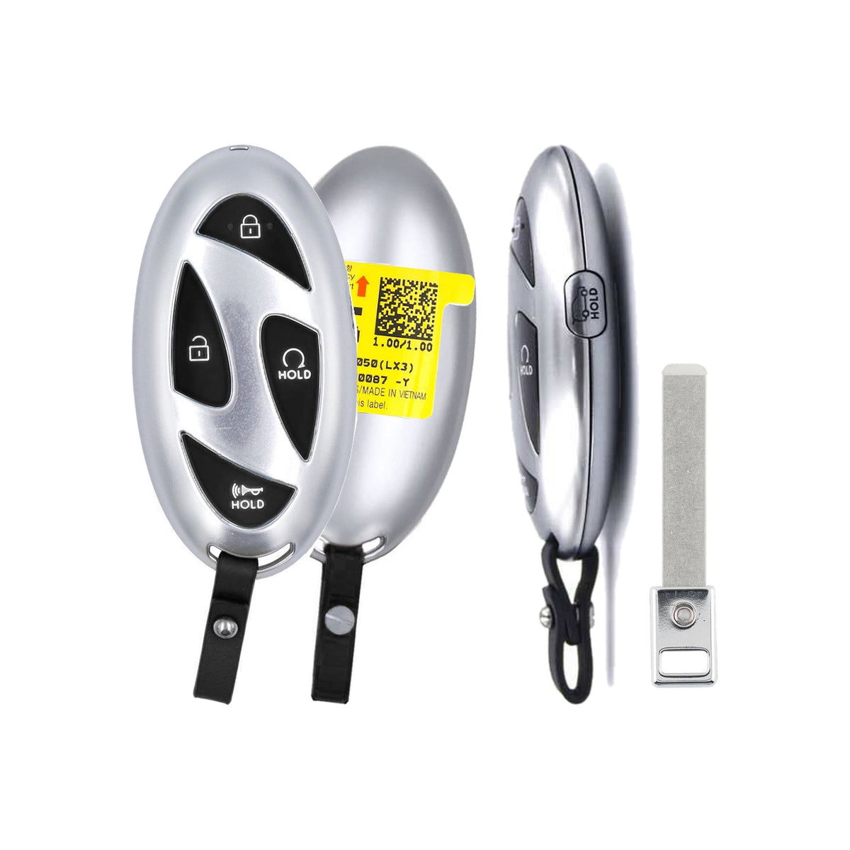 2026 Hyundai Palisade Smart Key 5-Button Hatch Remote Start TQ8-FOB-4F61M43 PN: 95440-P9050 - front, back, side buttons and emergency key