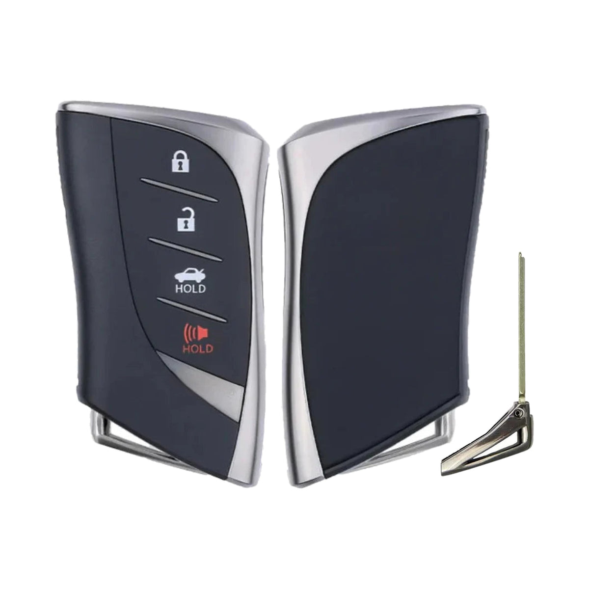 2018-2020 Lexus ES LS 4-Button Smart Key PN: 8990H-33020 HYQ14FBF Board 0440 Locked - Recase, no-logo shell with emergency key