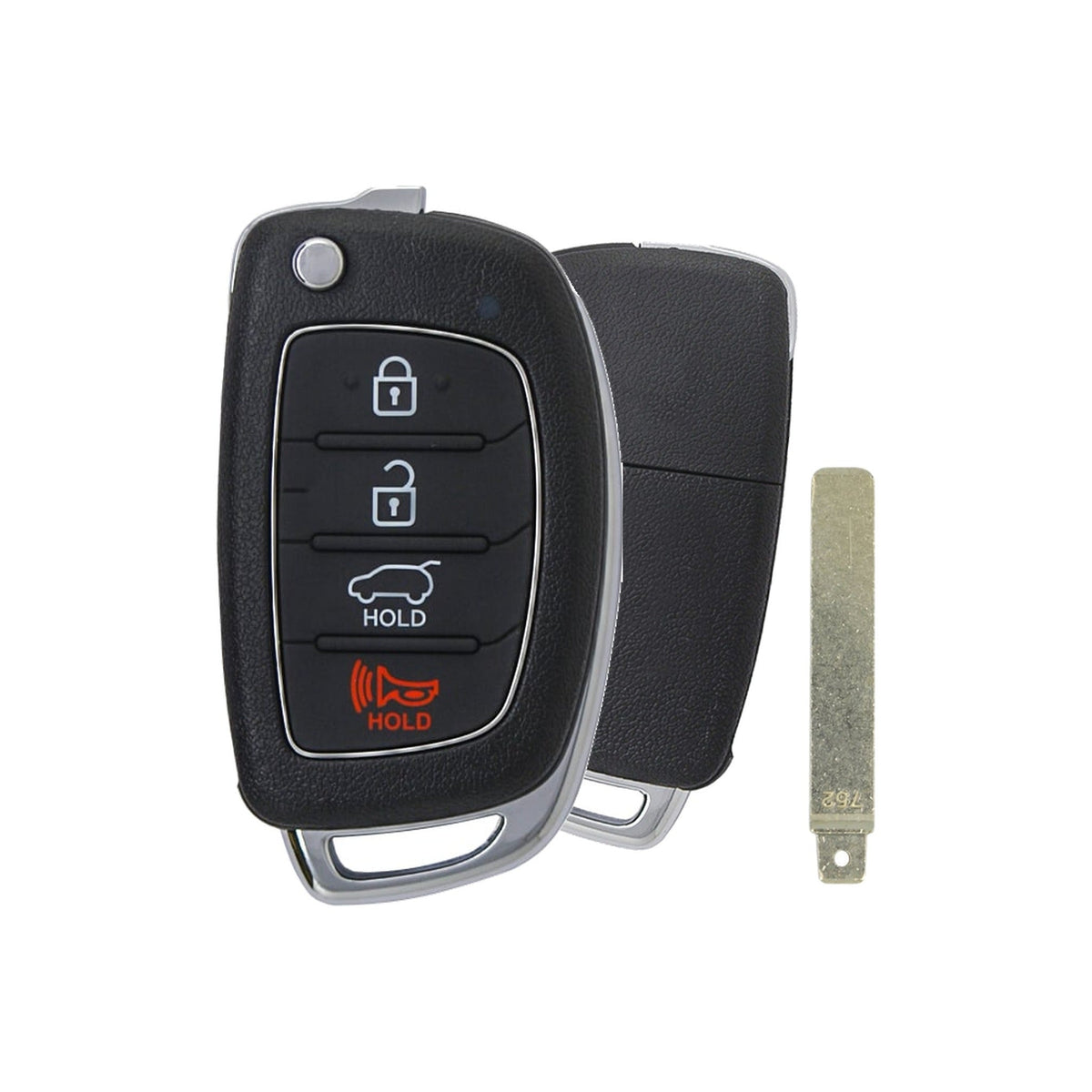 2013-2016 Hyundai Santa Fe | 4-Button Flip Key Remote - Main photo