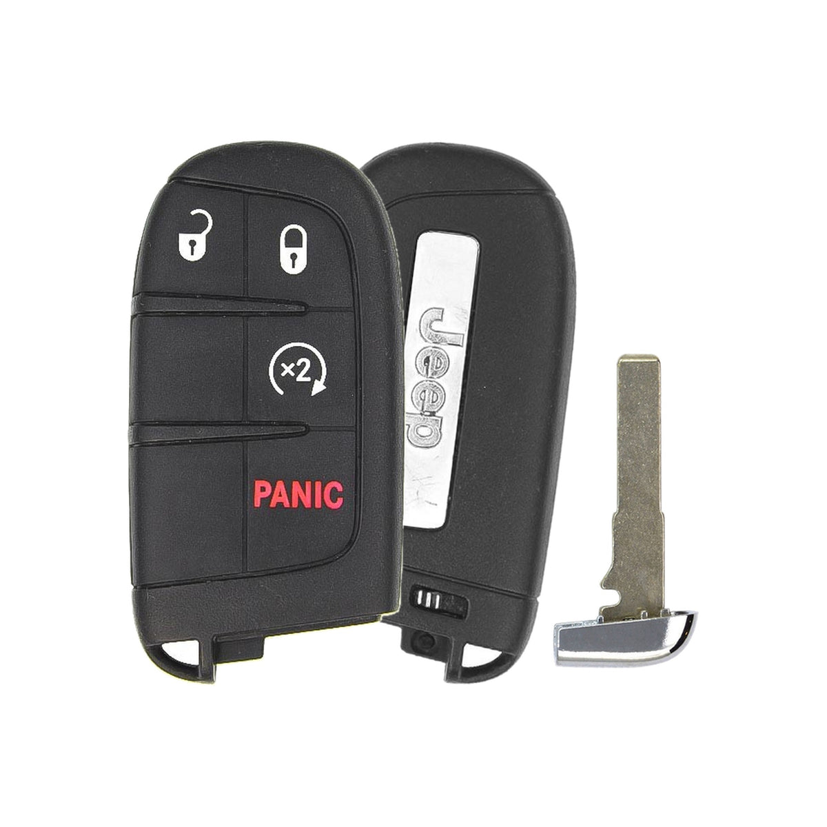 2017-2026 Jeep Compass 4-Button Smart Key OEM - front, back and emergency key