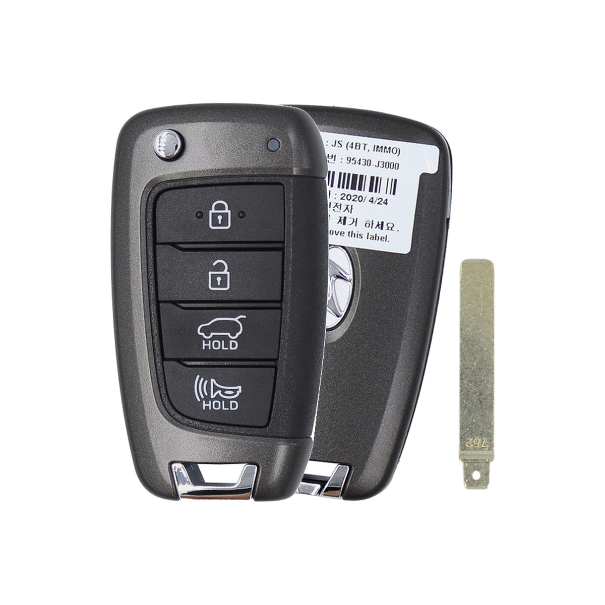 2019-2021 Hyundai Veloster | 4-Button Flip Key - Refurbished