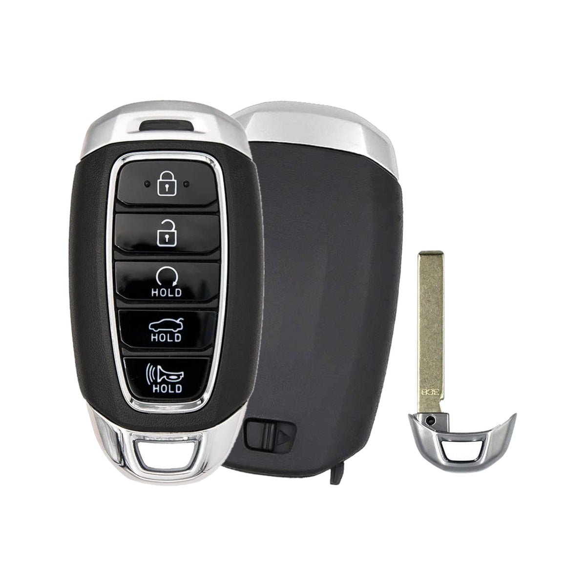 2021-2023 Hyundai Elantra 5-Button Smart Key PN: 95440-AA000 NYOMBEC5FOB2004 - Recase, no-logo shell with emergency key