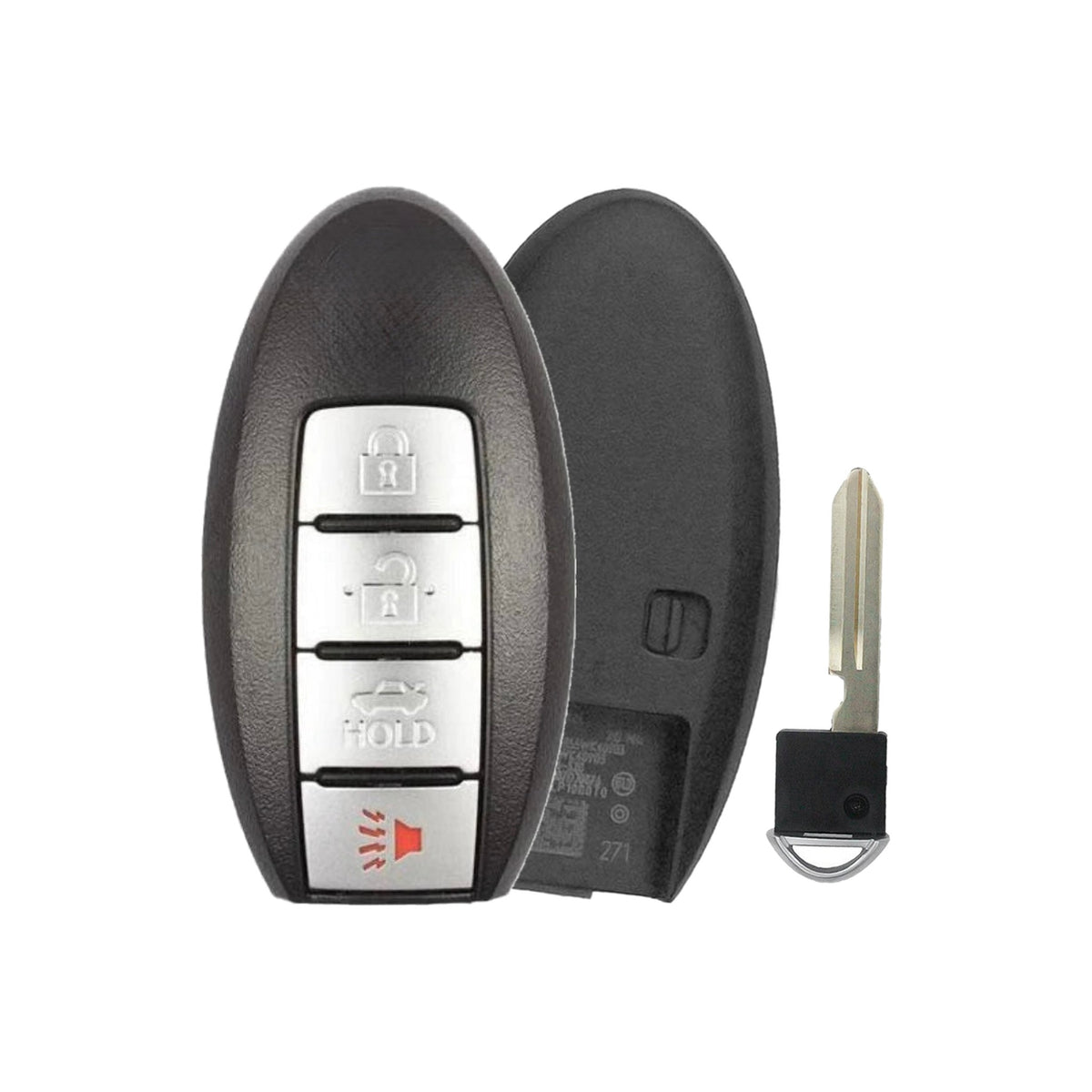 2007-2014 Nissan Altima | Maxima | 4-Button Smart Key | KR55WK48903 - Recase (no logo shell) with emergency key