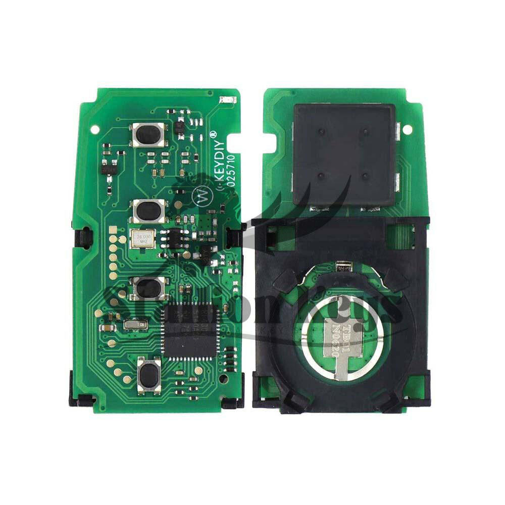 Keydiy - TB01-04 Toyota Lexus Universal Smart Remote Key 3+1 Buttons With 8A Transponder
