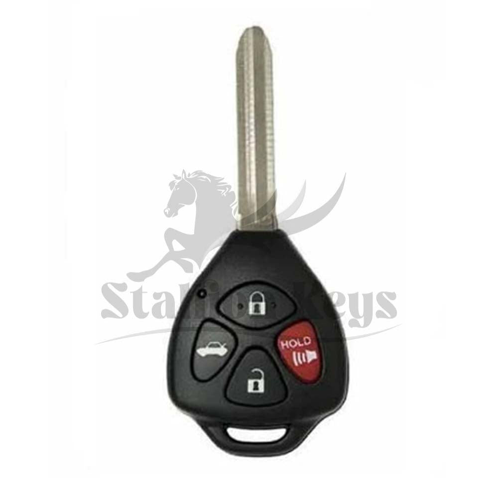 2009-2016 Toyota Corolla / Venza / 4-Button Remote Head Key / PN: 89070-02620 / GQ4-29T / G Chip / AFTERMARKET