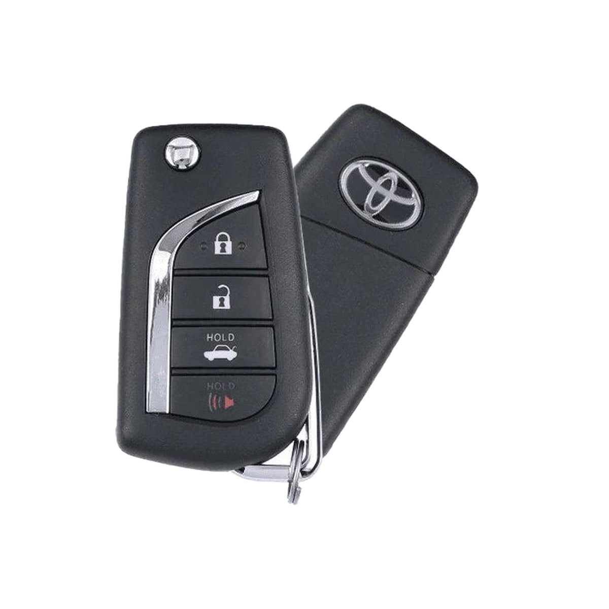 2018-2026 Toyota Camry Corolla Remote Flip Key 4-Button Trunk HYQ12BFB PN: 89070-06791 H Chip - Brand New, side buttons shown