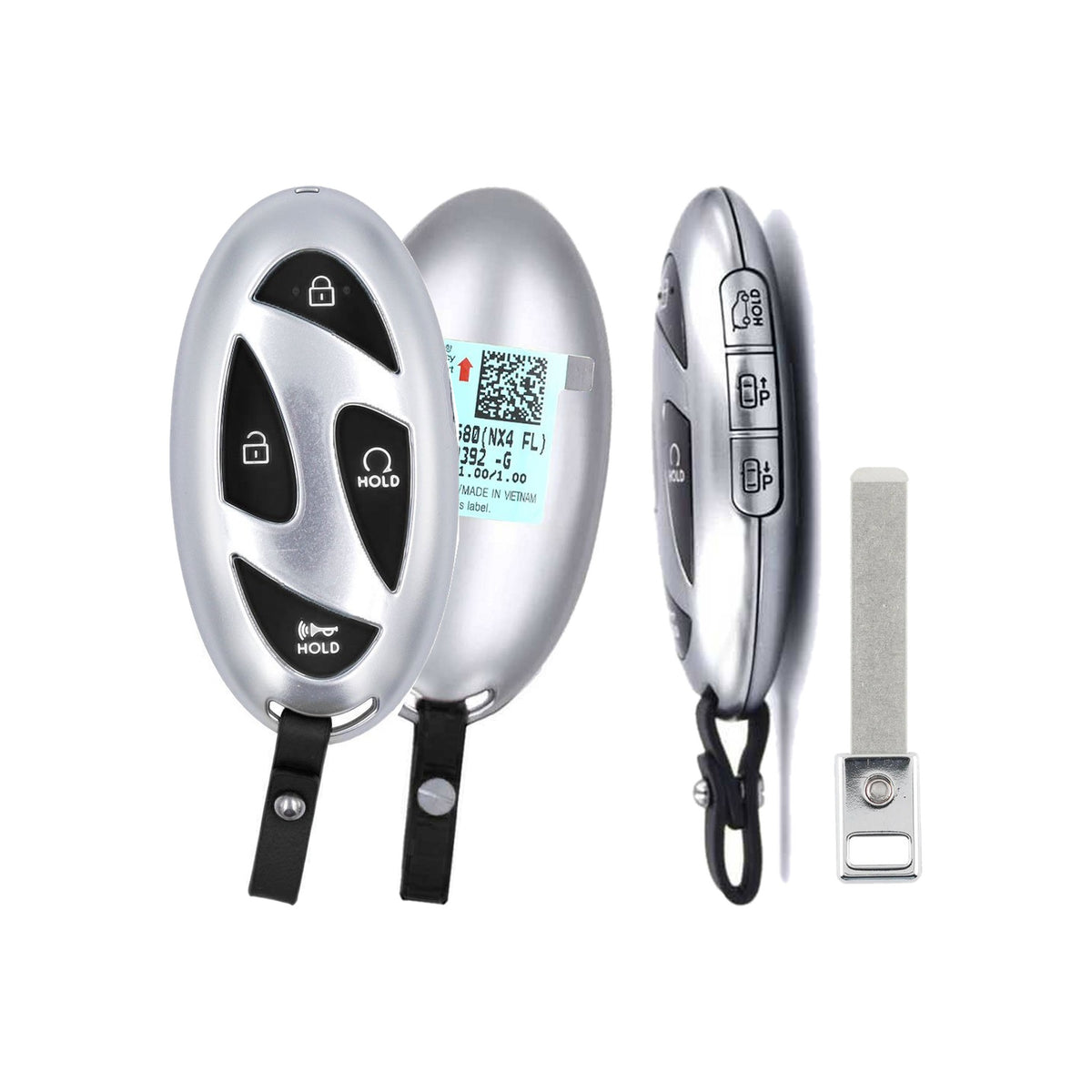 2024-2026 Hyundai Tucson 7-Button Smart Key PN: 95440-N9580 - front, back, side buttons and emergency key
