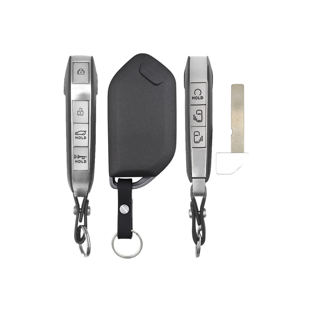 2024-2025 Kia Carnival 7-Button Smart Key PN: 95440-R0810 TQ8-FOB-4F81M44 - front, back, side buttons and emergency key
