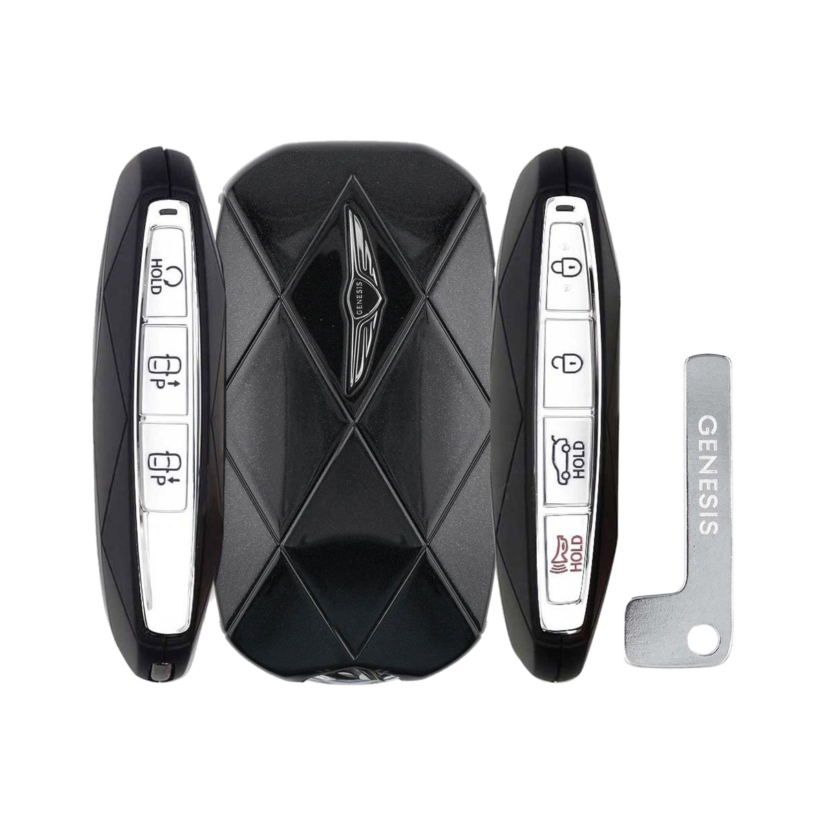 2024-2026 Genesis GV80 7-Button Smart Key PN: 95440-T6AA0 TQ8-FOB-4F75U44 - both button edges, back and emergency key