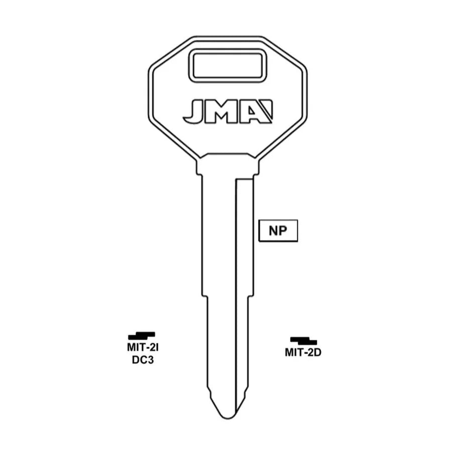 JMA Mitsubishi Isuzu Trucks DC3/MIT-2I Metal Key Blank