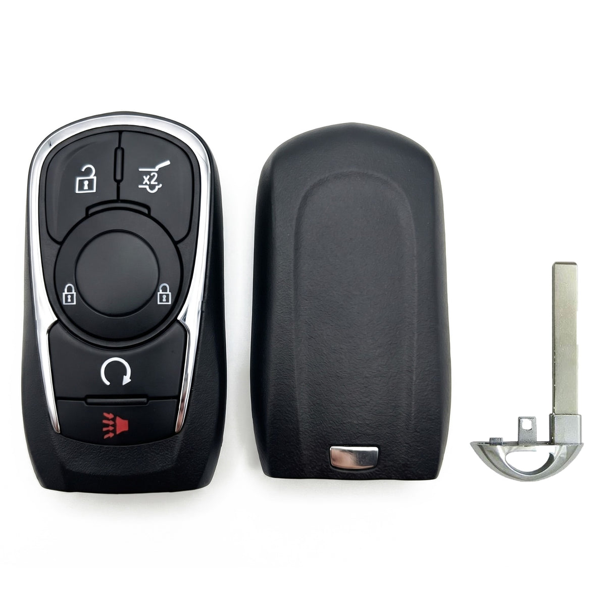Buick 13530511 5-Button Smart Key - Recase (no logo) with emergency key