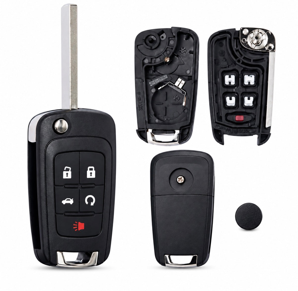GM Remote Flip Key Shell | 5-Button HU100 | OHT01060512