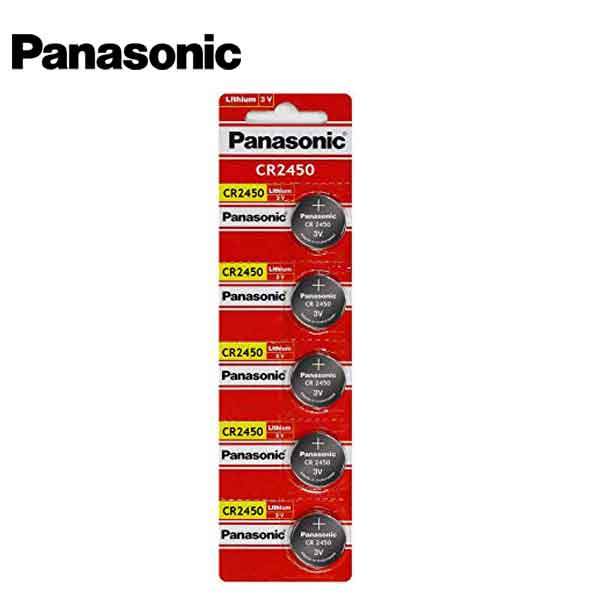 Panasonic CR2450 3V Lithium Battery 5-Pack