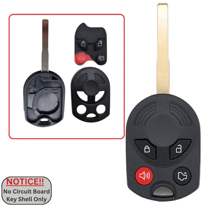 Ford 3/4-Button Remote Key SHELL HU101