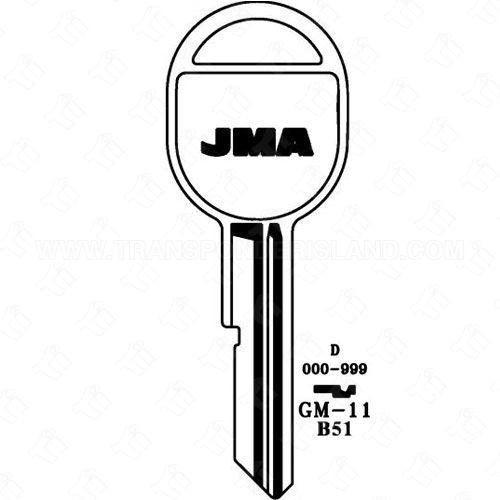 JMA GM B51 D Metal Key Blank