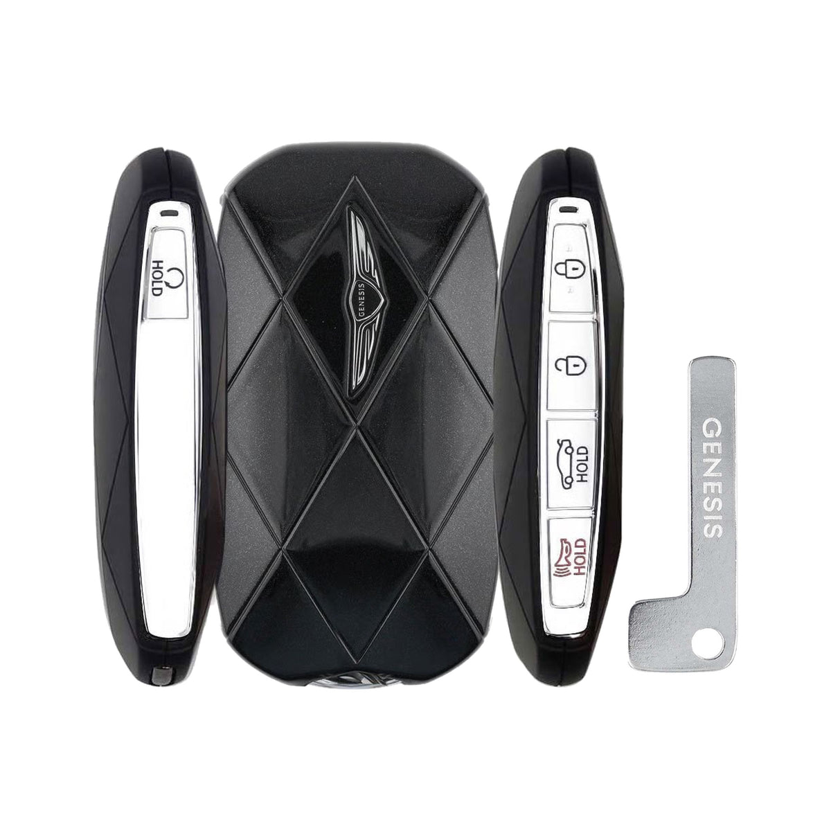 2023-2026 Genesis G70 5-Button Smart Key  PN: 95440-G9720  TQ8-FOB-4F75M44 - both button edges, back and emergency key