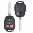 2014-2019 Toyota Camry  Corolla  4-Button Remote Head Key  PN: 89070-06421  HYQ12BDM  HYQ12BEL  H Chip - front, back, side buttons and emergency key