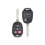 2014-2019 Toyota Camry  Corolla  4-Button Remote Head Key  PN: 89070-06421  HYQ12BDM  HYQ12BEL  H Chip - front and back