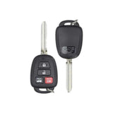 2014-2019 Toyota Camry  Corolla  4-Button Remote Head Key  PN: 89070-06421  HYQ12BDM  HYQ12BEL  H Chip - Recase, no-logo shell
