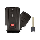 2004-2009 Toyota Prius  3-Button Smart Key  PN: 89070-47180  MOZB21TG (No Smart Entry) - front, back and emergency key