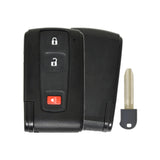 2004-2009 Toyota Prius  3-Button Smart Key  PN: 89070-47180  MOZB21TG (No Smart Entry) - Recase, no-logo shell with emergency key