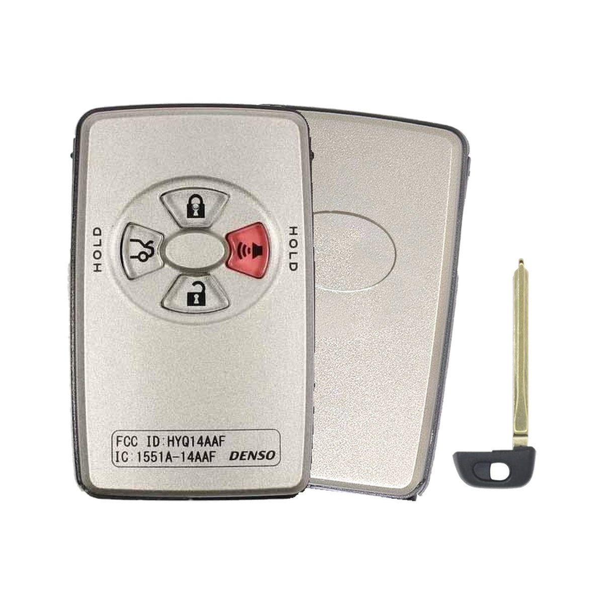 2005-2007 Toyota Avalon  4-Button Smart Key  PN: 89904-07030  HYQ14AAF - Recase, no-logo shell with emergency key