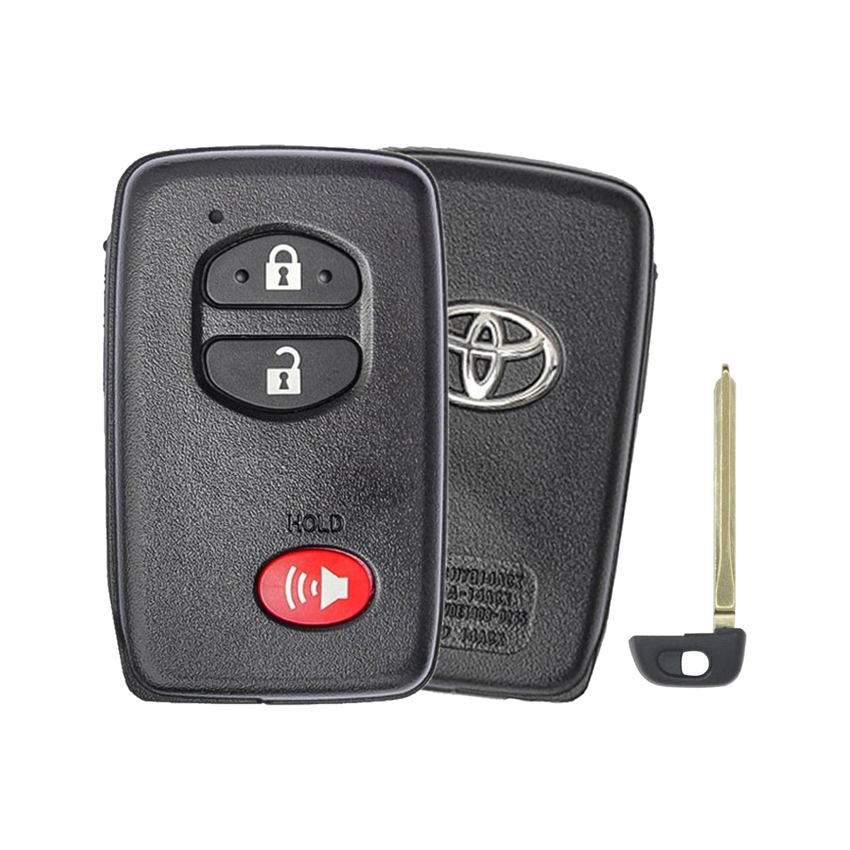 2009-2019 Toyota 4Runner  Prius  Venza  3-Button Smart Key  PN: 89904-0T050  HYQ14ACX  Board 5290 - front, back and emergency key