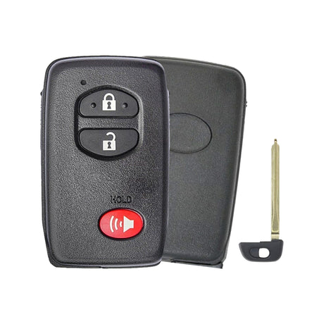 2009-2019 Toyota 4Runner  Prius  Venza  3-Button Smart Key  PN: 89904-0T050  HYQ14ACX  Board 5290 - Recase, no-logo shell with emergency key