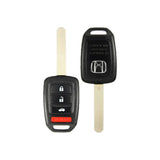 2013-2015 Honda Accord  Civic  4-Button Remote Head Key  MLBHLIK6-1T  315 MHz - Brand New, front and back
