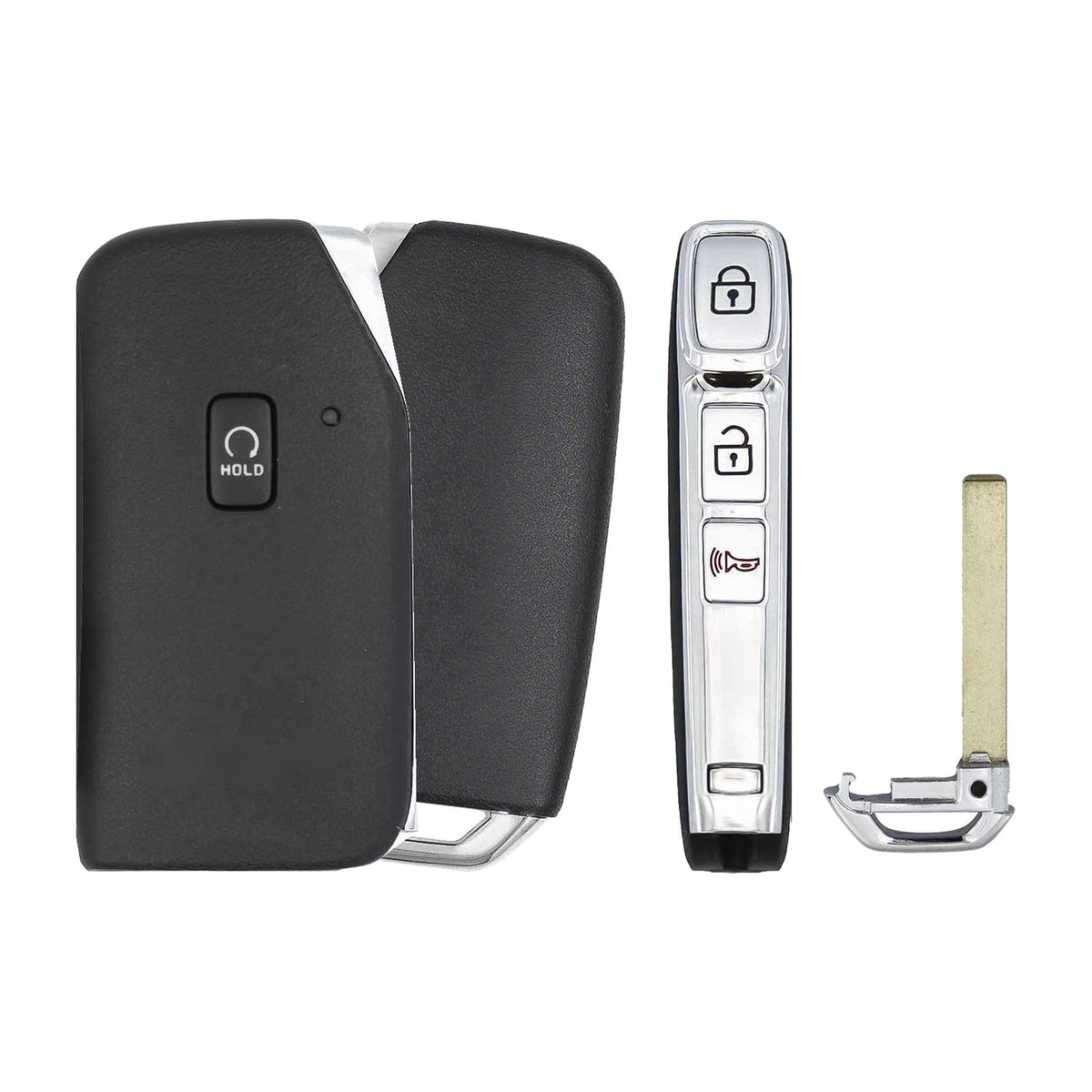 2019-2023 Kia Seltos  4-Button Smart Key  PN: 95440-Q5410  NYOSYEC5FOB1907 - front, back, side buttons and emergency key
