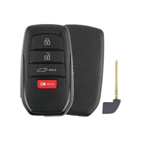 2024-2026 Toyota Land Cruiser  4-Button Smart Key  PN: 8990H-60790  HYQ14FBX - Recase, no-logo shell with emergency key