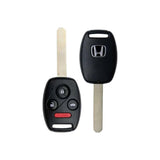 2008-2012 Honda Accord 4-Button Remote Head Key  PN: 35118-TA0-A04  KR55WK49308 - Brand New, front and back