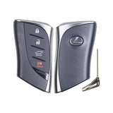 2025-2026 Lexus NX  TX  RX  LX  4-Button Smart Key  PN: 8990H-F6080  HYQ14FLC Locked - front, back and emergency key